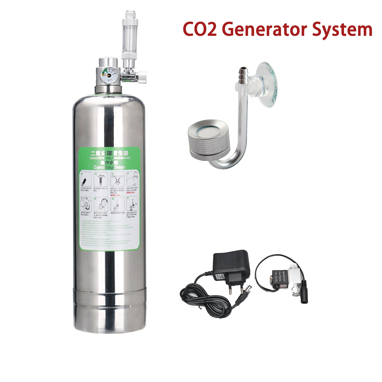 Planted Aquarium Kit - Akvaryum CO2 Jeneratör sistemi Kiti Paslanmaz
